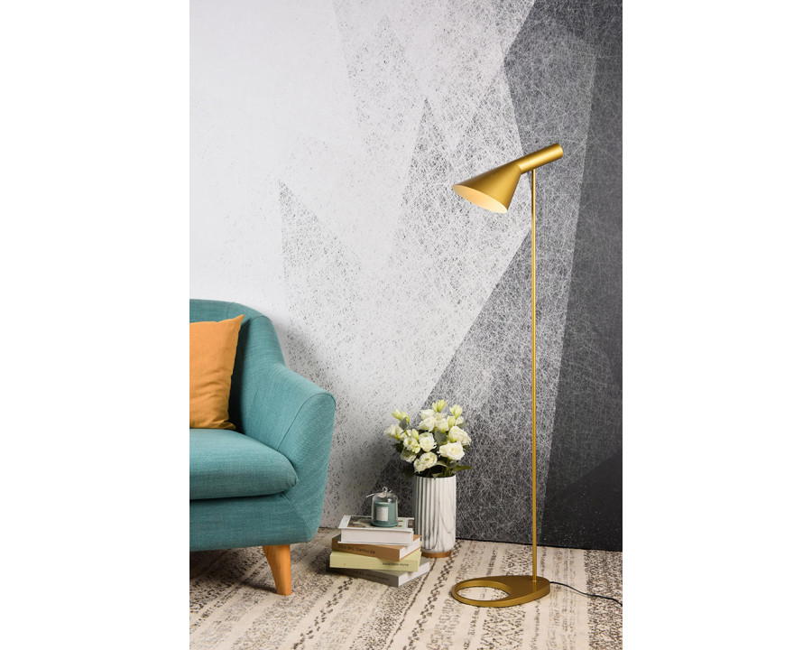 Elegant Juniper 1 Light Floor Lamp - Brass (LD2365BR)