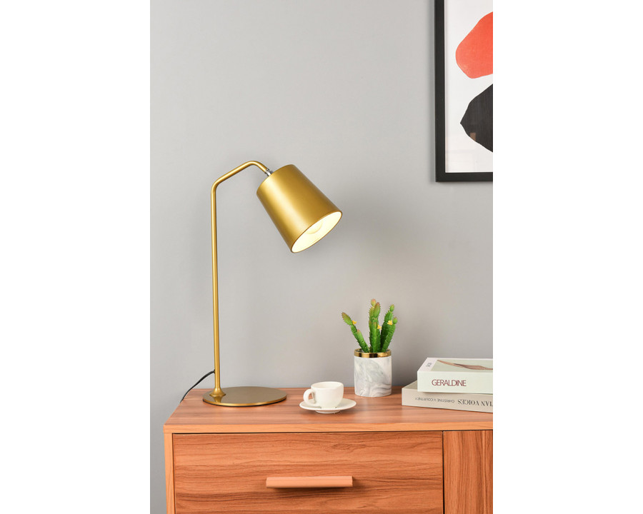 Elegant Leroy 1 Light Table Lamp - Brass (LD2366BR)