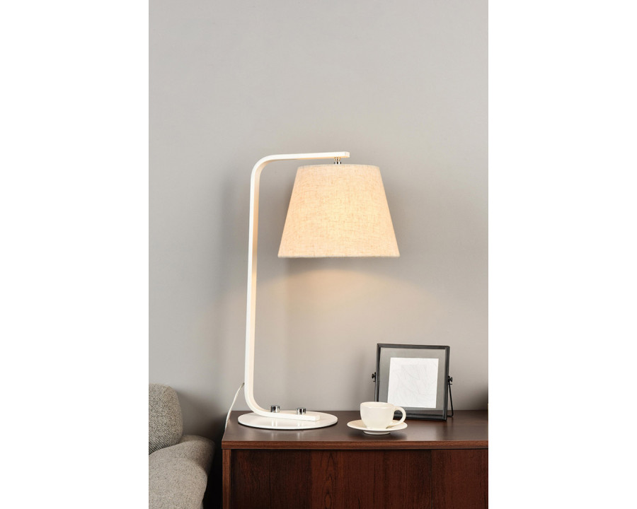 Elegant Tomlinson 1 Light Table Lamp - White (LD2367WH)