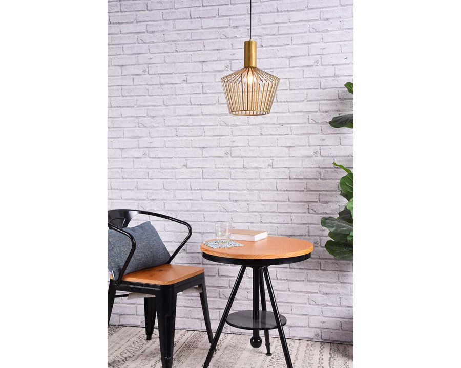 Elegant Pendant Light - Burnished Nickel (LD2414BR)