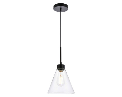 Elegant Mera 1 Light Pendant - Black (LD2501BK)