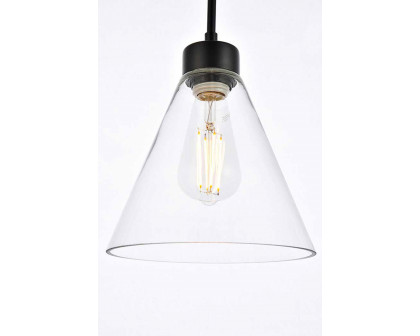 Elegant Mera 1 Light Pendant - Black (LD2501BK)