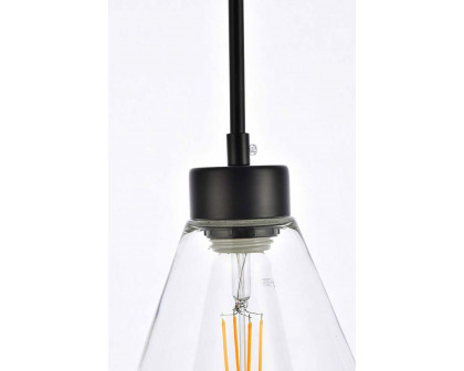 Elegant Mera 1 Light Pendant - Black (LD2501BK)