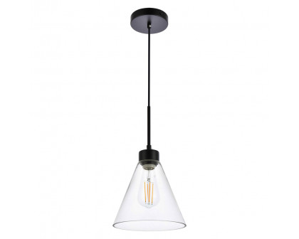 Elegant Mera 1 Light Pendant - Black (LD2501BK)