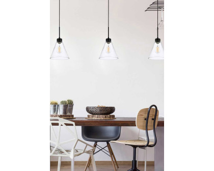 Elegant Mera 1 Light Pendant - Black (LD2501BK)