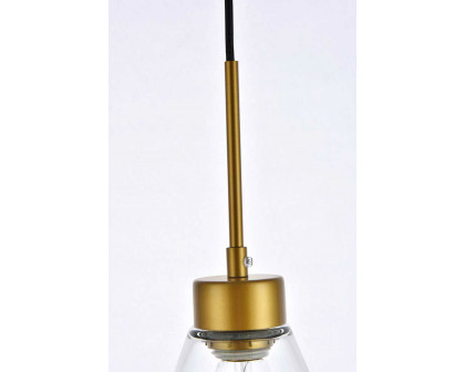 Elegant Mera 1 Light Pendant - Burnished Nickel (LD2501BR)