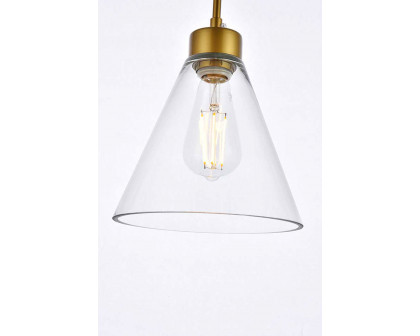 Elegant Mera 1 Light Pendant - Burnished Nickel (LD2501BR)