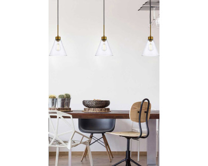 Elegant Mera 1 Light Pendant - Burnished Nickel (LD2501BR)