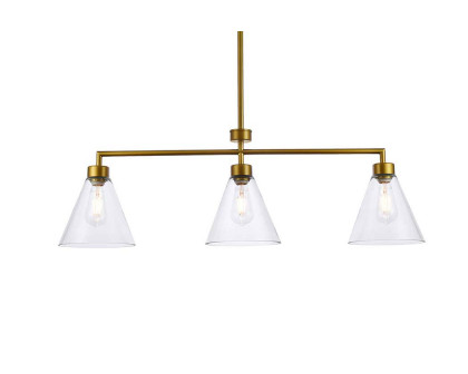 Elegant Mera 3 Lights Pendant - Burnished Nickel (LD2502BR)