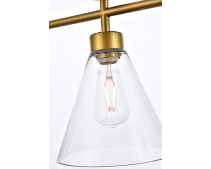 Elegant Mera 3 Lights Pendant - Burnished Nickel (LD2502BR)