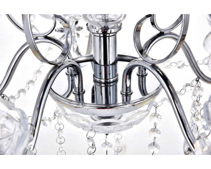 Elegant Voltaire 8-Light Chandelier - Chrome, L 22" (LD4005D22C)