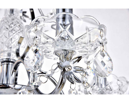 Elegant Voltaire 8-Light Chandelier - Chrome, L 22" (LD4005D22C)