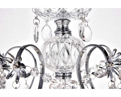 Elegant Voltaire 8-Light Chandelier - Chrome, L 22" (LD4005D22C)