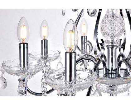 Elegant Voltaire 8-Light Chandelier - Chrome, L 26" (LD4005D26C)