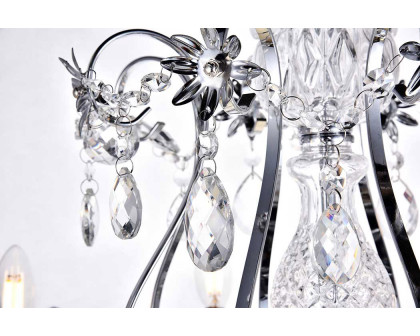 Elegant Voltaire 8-Light Chandelier - Chrome, L 26" (LD4005D26C)