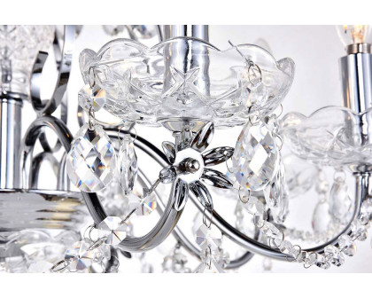 Elegant Voltaire 8-Light Chandelier - Chrome, L 26" (LD4005D26C)