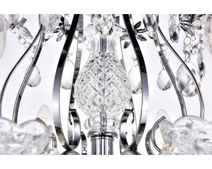 Elegant Voltaire 8-Light Chandelier - Chrome, L 26" (LD4005D26C)