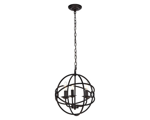 Elegant Octavia 3-Light Pendant - Dark Brown, L 14" (LD4006D14DB)