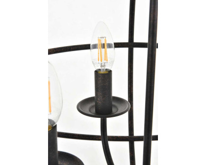 Elegant Octavia 3-Light Pendant - Dark Brown, L 18" (LD4006D18DB)