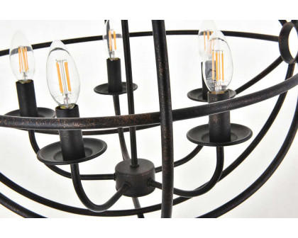 Elegant Octavia 3-Light Pendant - Dark Brown, L 20" (LD4006D20DB)