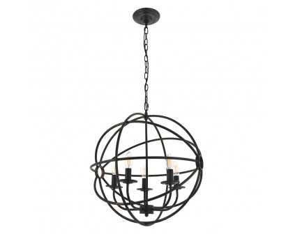 Elegant Octavia 3-Light Pendant - Dark Brown, L 20" (LD4006D20DB)