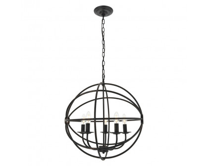 Elegant Octavia 3-Light Pendant - Dark Brown, L 20" (LD4006D20DB)