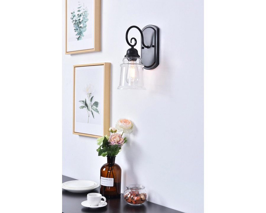 Elegant - Spire 1 Light Wall Sconce (LD4007W5BK)