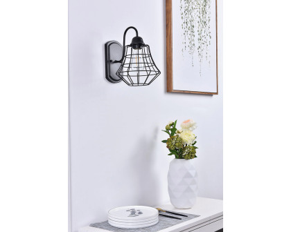 Elegant - Candor 1 Light Wall Sconce (LD4008W10BK)