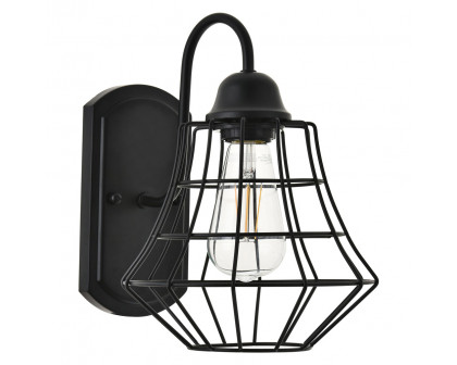 Elegant - Candor 1 Light Wall Sconce (LD4008W10BK)