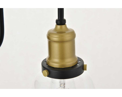 Elegant Felicity 1 Light Wall Sconce - Brass/Black (LD4013W6BRB)