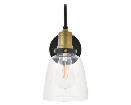 Elegant Felicity 1 Light Wall Sconce - Brass/Black (LD4013W6BRB)