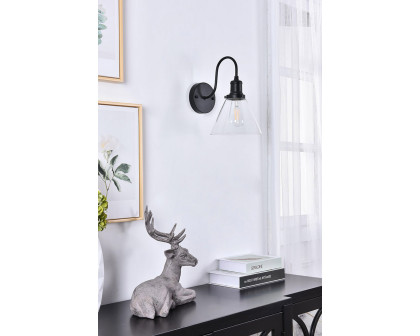 Elegant Histoire 1 Light Wall Sconce - Black (LD4017W7BK)