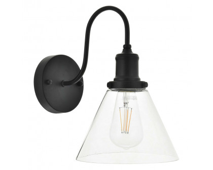 Elegant Histoire 1 Light Wall Sconce - Black (LD4017W7BK)