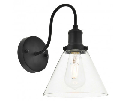 Elegant Histoire 1 Light Wall Sconce - Black (LD4017W7BK)