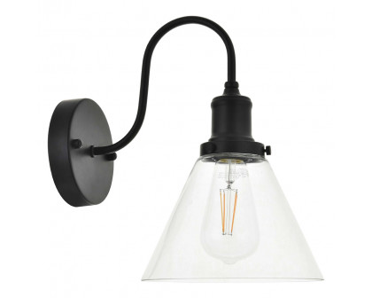 Elegant Histoire 1 Light Wall Sconce - Black (LD4017W7BK)