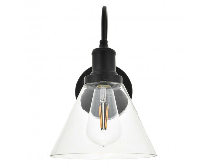 Elegant Histoire 1 Light Wall Sconce - Black (LD4017W7BK)