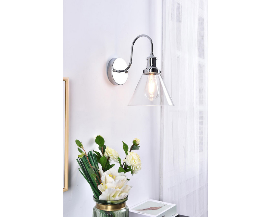 Elegant Histoire 1 Light Wall Sconce - Chrome (LD4017W7C)