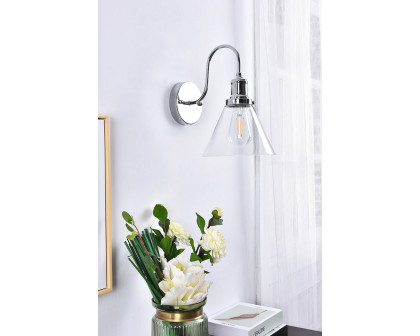 Elegant Histoire 1 Light Wall Sconce - Chrome (LD4017W7C)