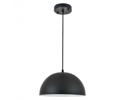 Elegant Forte 1 Light Pendant - Black, L 11.8" (LD4022D12BK)