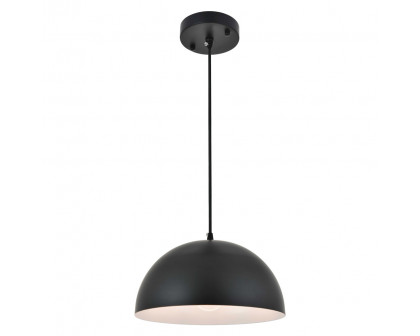 Elegant Forte 1 Light Pendant - Black, L 11.8" (LD4022D12BK)