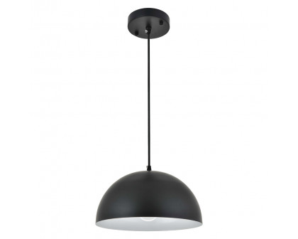 Elegant Forte 1 Light Pendant - Black, L 11.8" (LD4022D12BK)