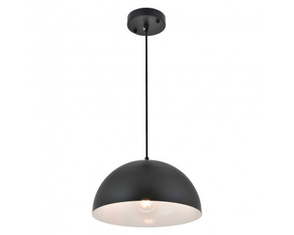 Elegant Forte 1 Light Pendant - Black, L 11.8" (LD4022D12BK)