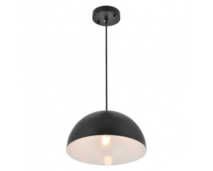 Elegant Forte 1 Light Pendant - Black, L 11.8" (LD4022D12BK)