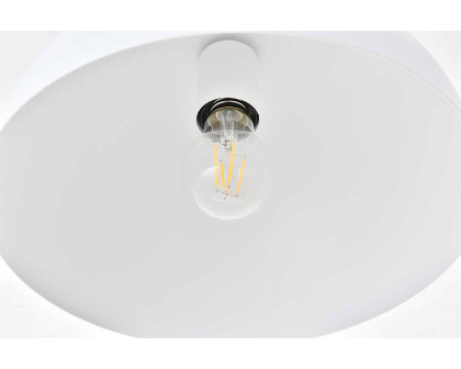 Elegant Forte 1 Light Pendant - White, L 11.8" (LD4022D12WH)