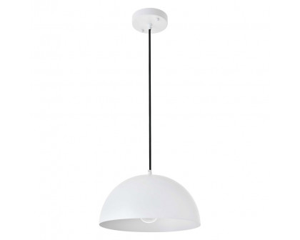 Elegant Forte 1 Light Pendant - White, L 11.8" (LD4022D12WH)