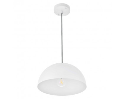 Elegant Forte 1 Light Pendant - White, L 11.8" (LD4022D12WH)