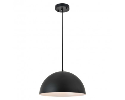 Elegant Forte 1 Light Pendant - Black, L 13.8" (LD4023D14BK)