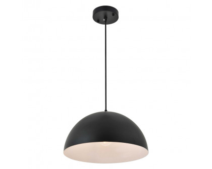 Elegant Forte 1 Light Pendant - Black, L 13.8" (LD4023D14BK)