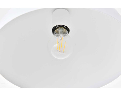 Elegant Forte 1 Light Pendant - White, L 13.8" (LD4023D14WH)