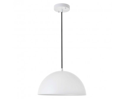 Elegant Forte 1 Light Pendant - White, L 13.8" (LD4023D14WH)